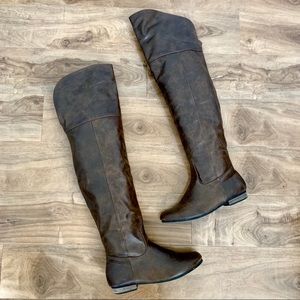 Over the Knee Brown Boots